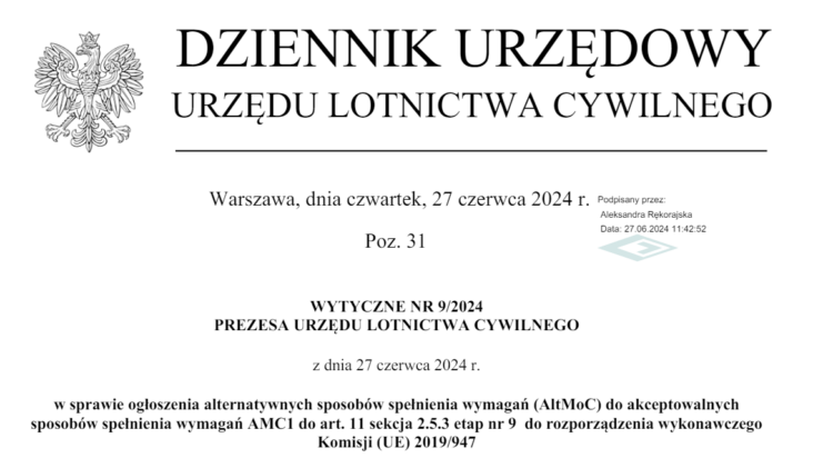 Wytyczne nr 9/2024 Prezesa ULC