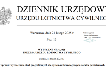 Wytyczne Nr 4/2025 Prezesa ULC w sprawie wyznaczania stref geograficznych dla systemów bezzałogowych statków powietrznych